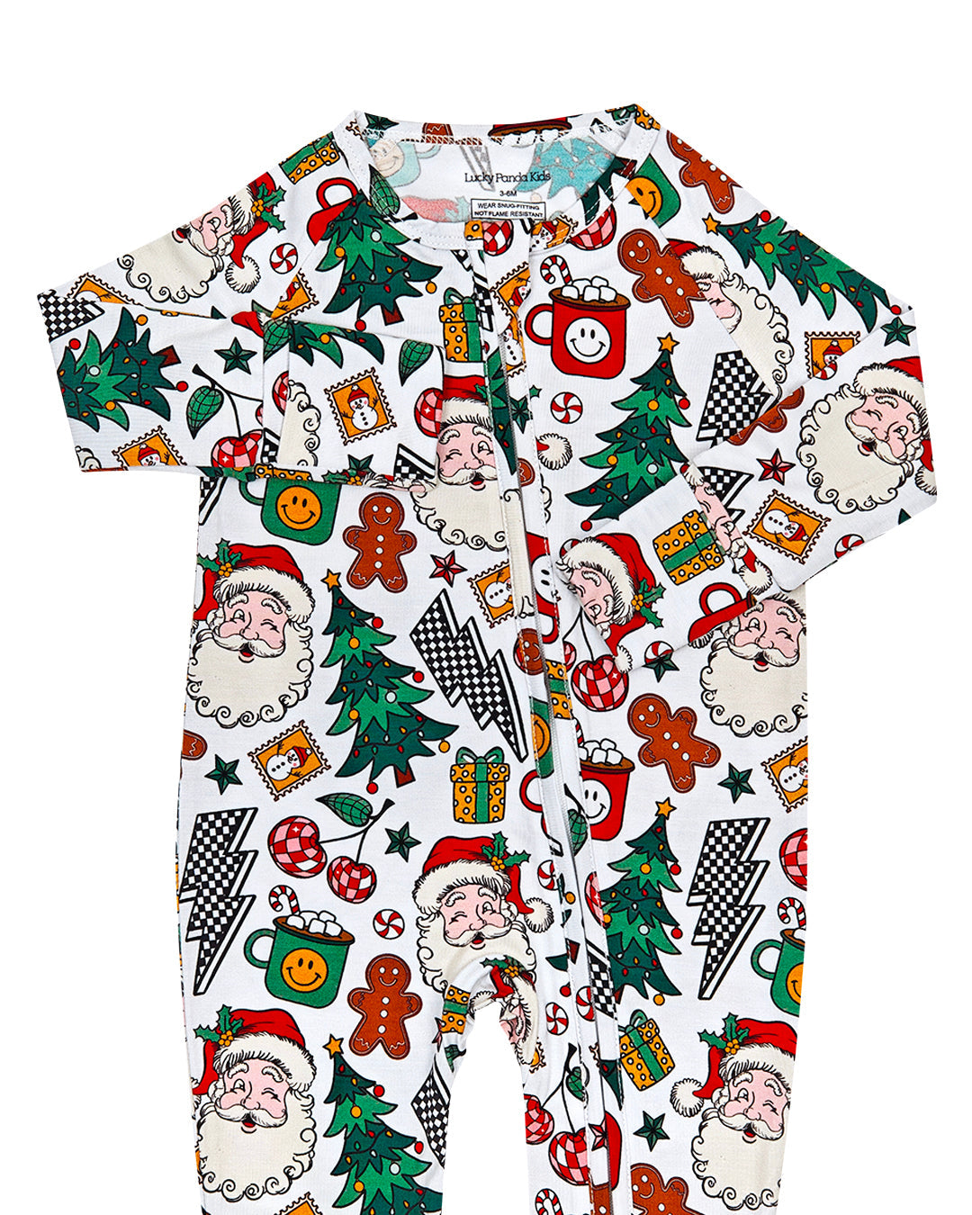 Bamboo Zip Romper | Christmas Vibes