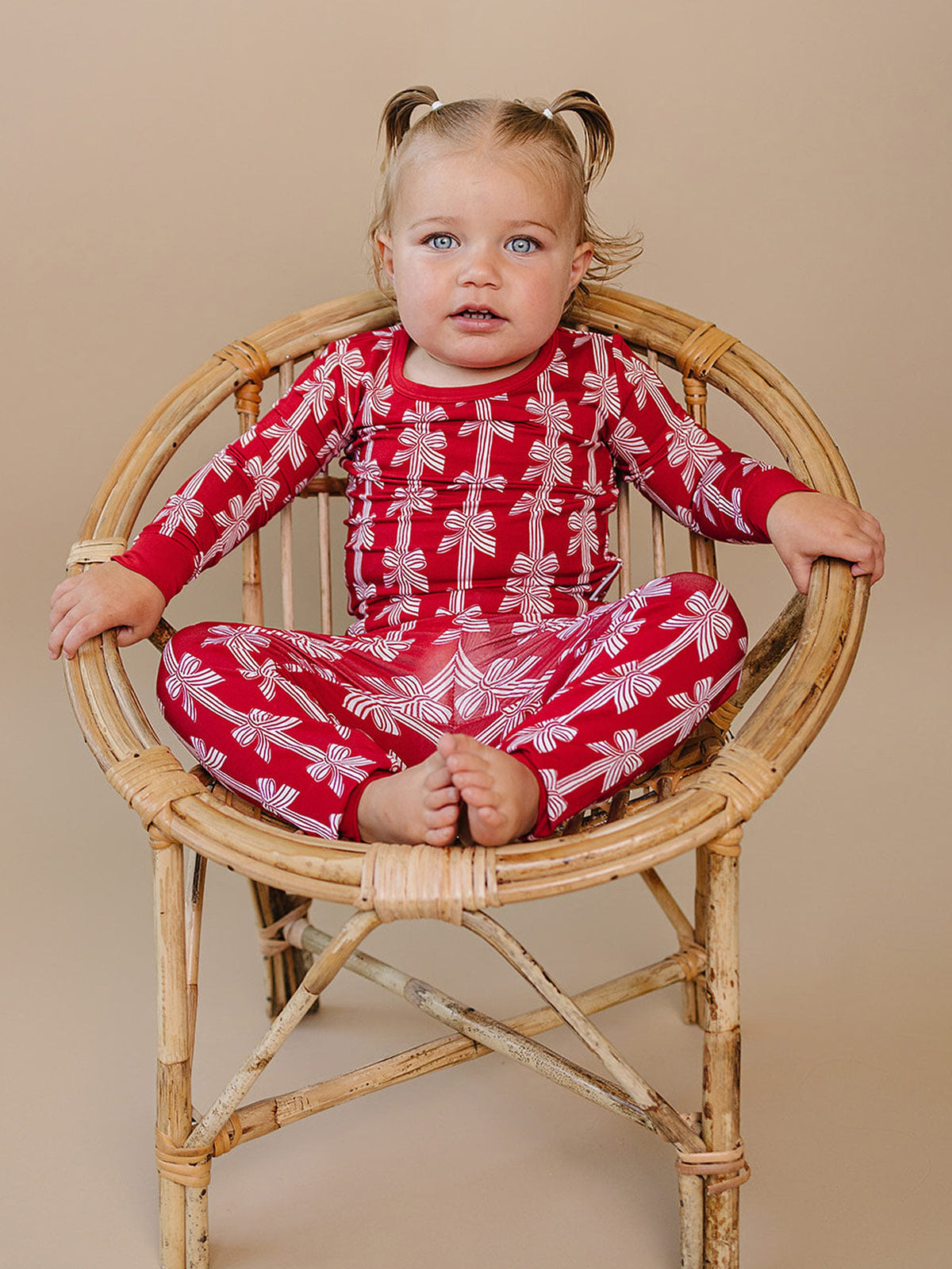 Bamboo Two Piece Set | Red Bows