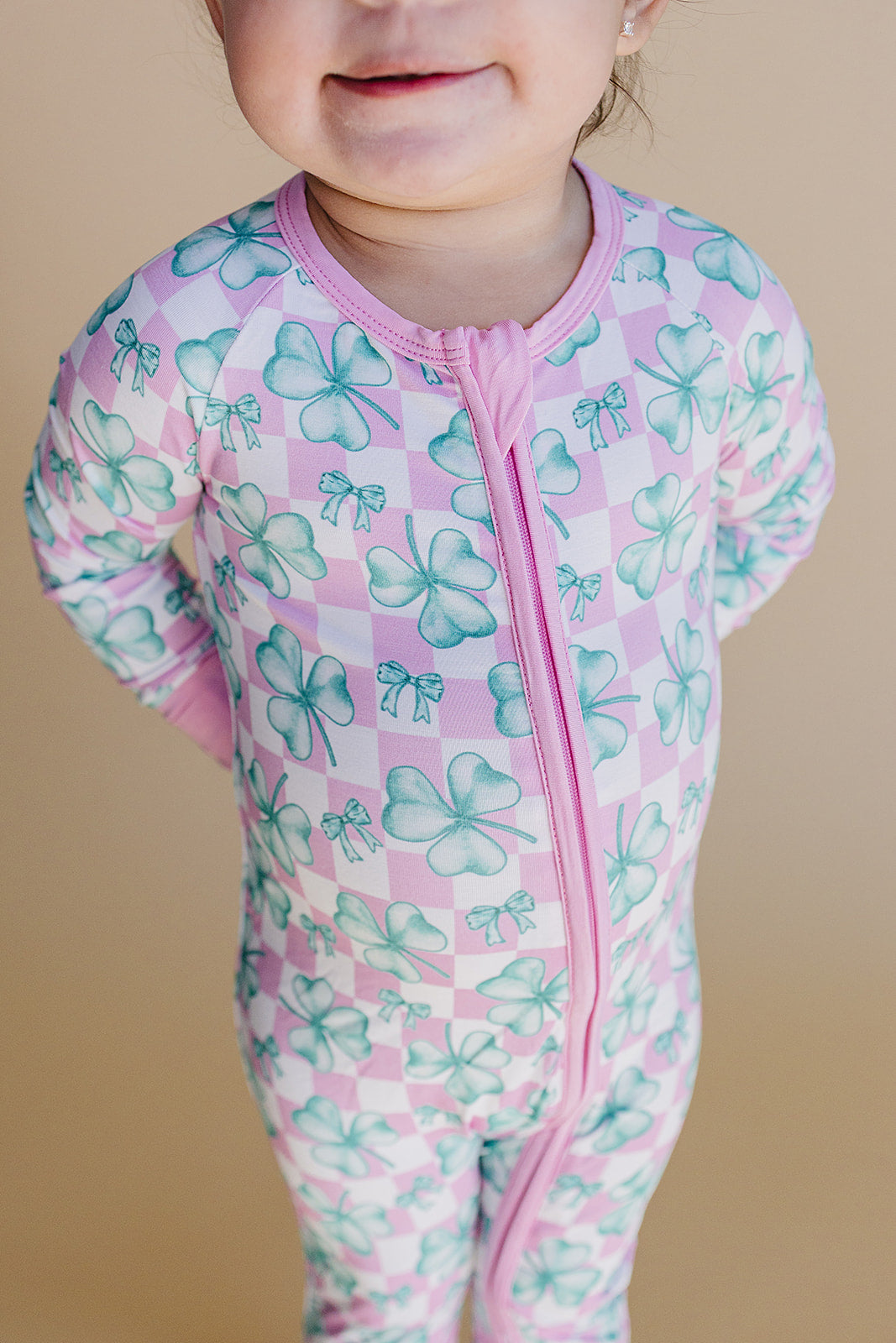 Bamboo Zip Romper | Shamrock & Bows