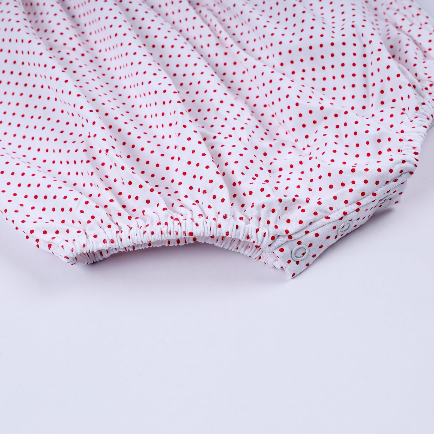 Red gingerbread hand smocked bubble