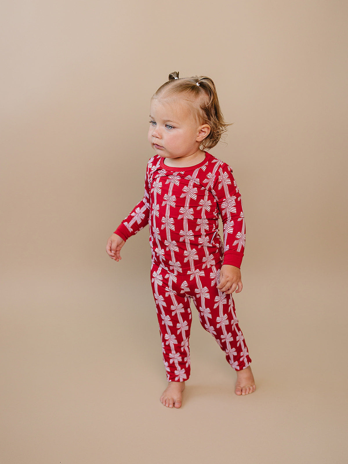 Bamboo Two Piece Set | Red Bows