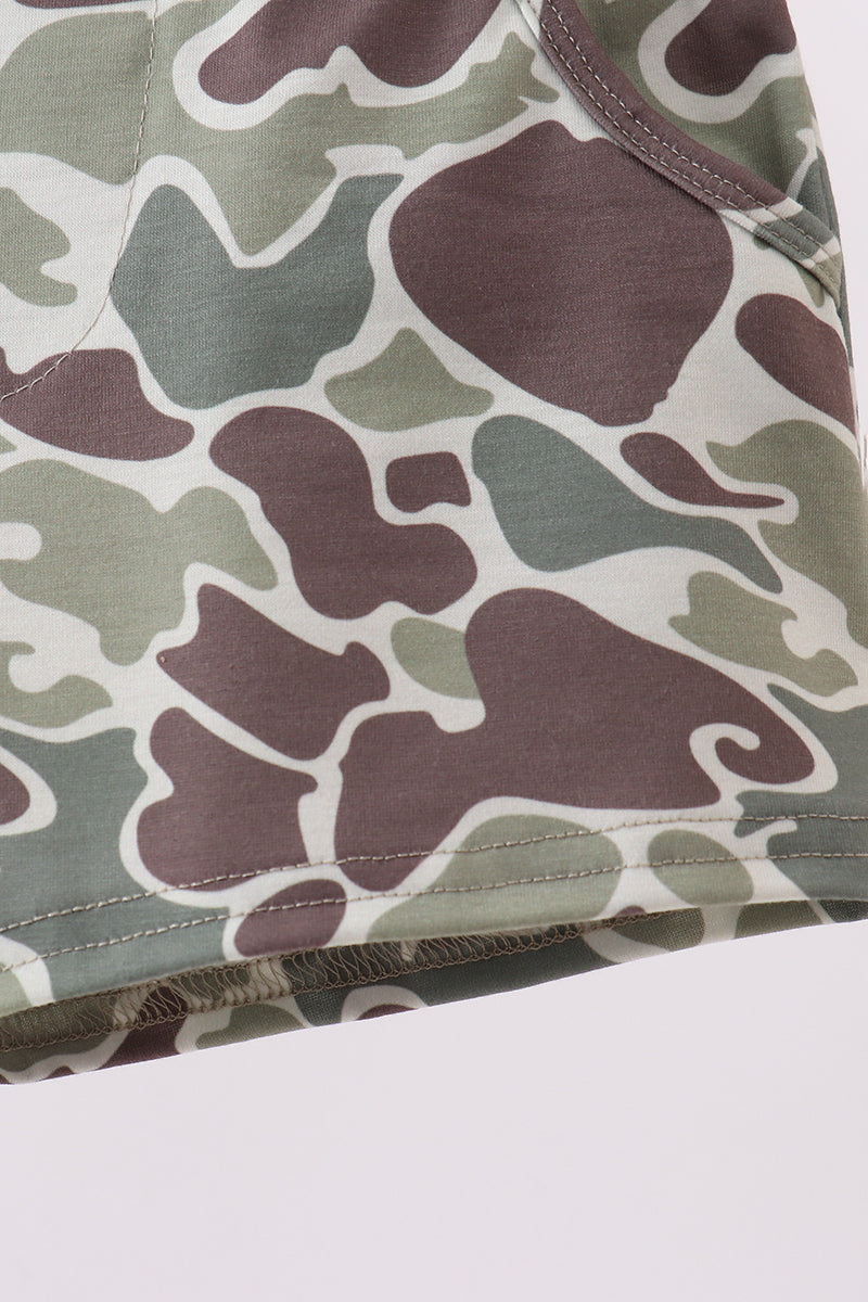 Camouflage print shorts