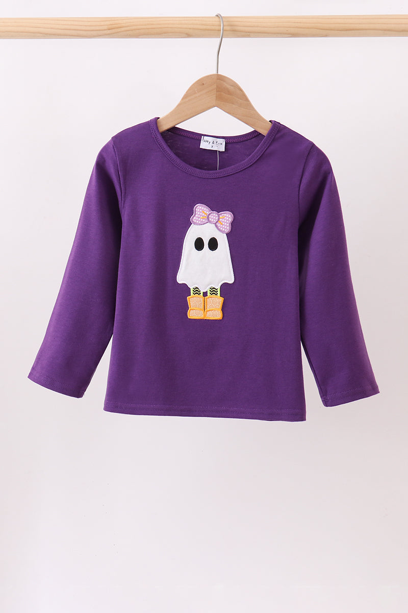 Purple Ghost Applique Top